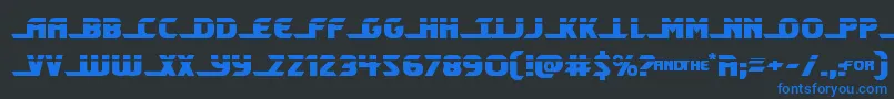 Shiningheraldlaser Font – Blue Fonts on Black Background