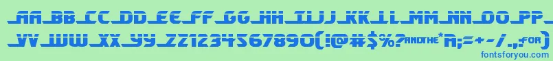 Shiningheraldlaser Font – Blue Fonts on Green Background