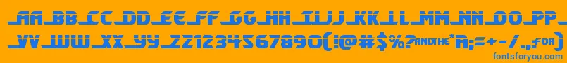 Shiningheraldlaser Font – Blue Fonts on Orange Background