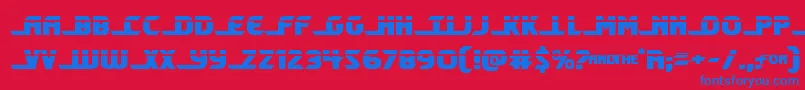 Шрифт Shiningheraldlaser – синие шрифты на красном фоне