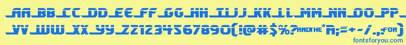 Shiningheraldlaser Font – Blue Fonts on Yellow Background