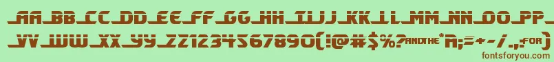 Шрифт Shiningheraldlaser – коричневые шрифты на зелёном фоне