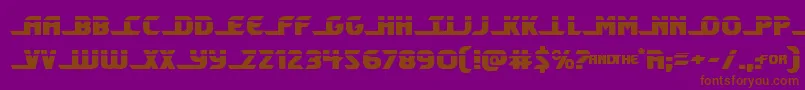 Шрифт Shiningheraldlaser – коричневые шрифты на фиолетовом фоне