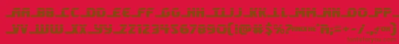 Police Shiningheraldlaser – polices brunes sur fond rouge