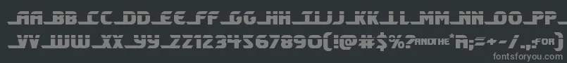 フォントShiningheraldlaser – 黒い背景に灰色の文字