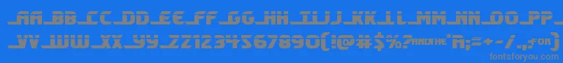 Shiningheraldlaser Font – Gray Fonts on Blue Background