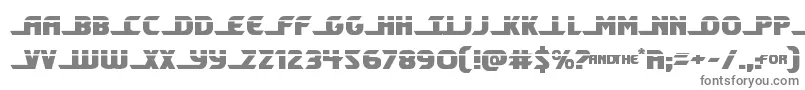 フォントShiningheraldlaser – 白い背景に灰色の文字