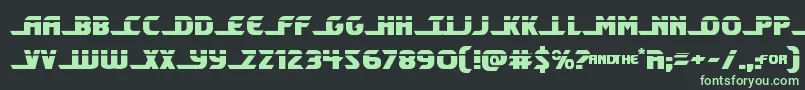 Shiningheraldlaser Font – Green Fonts on Black Background