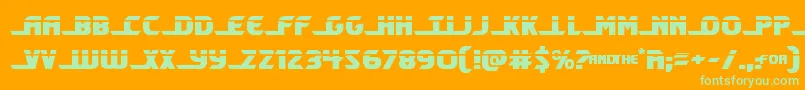 Shiningheraldlaser Font – Green Fonts on Orange Background
