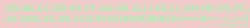 Shiningheraldlaser Font – Green Fonts on Pink Background