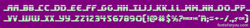 Шрифт Shiningheraldlaser – зелёные шрифты на фиолетовом фоне
