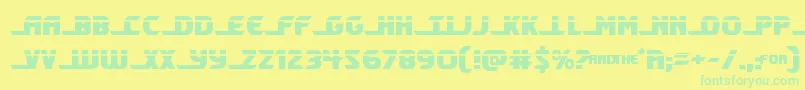 Shiningheraldlaser Font – Green Fonts on Yellow Background