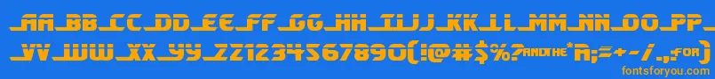Shiningheraldlaser Font – Orange Fonts on Blue Background