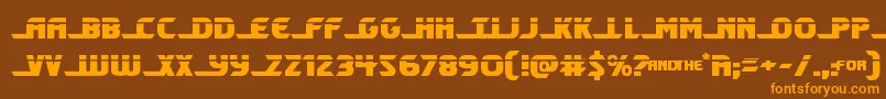 Shiningheraldlaser Font – Orange Fonts on Brown Background