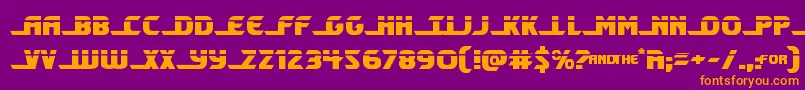 Shiningheraldlaser Font – Orange Fonts on Purple Background