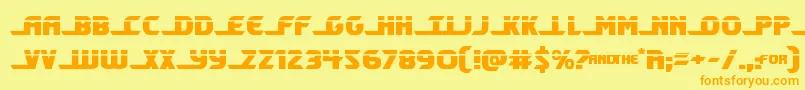 Shiningheraldlaser Font – Orange Fonts on Yellow Background