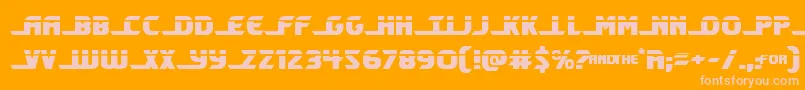 Shiningheraldlaser Font – Pink Fonts on Orange Background