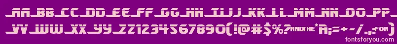 Shiningheraldlaser Font – Pink Fonts on Purple Background
