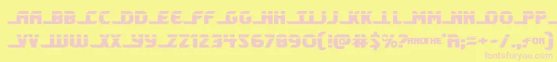 Shiningheraldlaser Font – Pink Fonts on Yellow Background