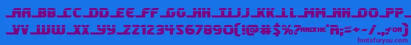 Shiningheraldlaser Font – Purple Fonts on Blue Background