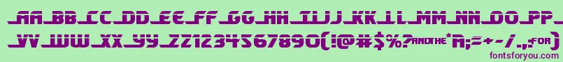 Шрифт Shiningheraldlaser – фиолетовые шрифты на зелёном фоне