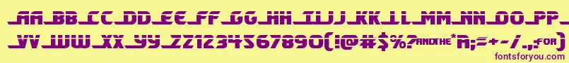 Shiningheraldlaser Font – Purple Fonts on Yellow Background