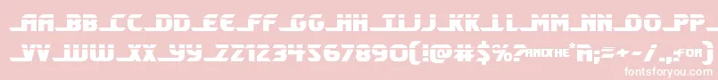 Shiningheraldlaser-Schriftart – Weiße Schriften auf rosa Hintergrund