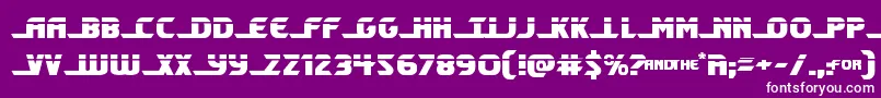 Шрифт Shiningheraldlaser – белые шрифты на фиолетовом фоне