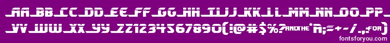 Shiningheraldlaser Font – White Fonts on Purple Background