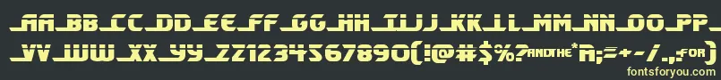Shiningheraldlaser Font – Yellow Fonts on Black Background
