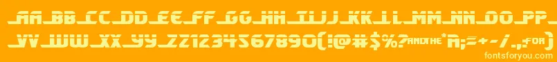 Shiningheraldlaser Font – Yellow Fonts on Orange Background