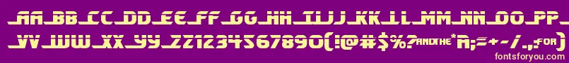 Shiningheraldlaser Font – Yellow Fonts on Purple Background