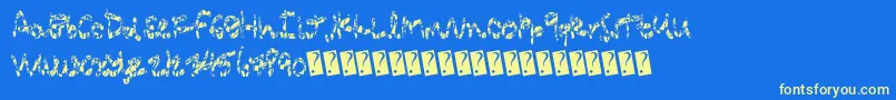 Pressurewash Font – Yellow Fonts on Blue Background