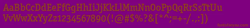 Officinasermdositctt Font – Brown Fonts on Purple Background