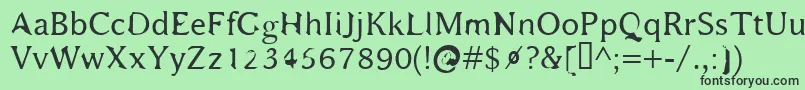 Bajsmaskin Font – Black Fonts on Green Background