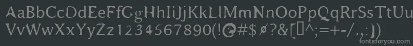 Bajsmaskin Font – Gray Fonts on Black Background