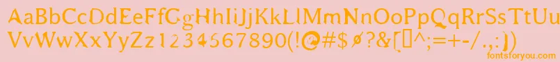 Bajsmaskin Font – Orange Fonts on Pink Background