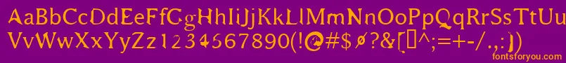 Bajsmaskin Font – Orange Fonts on Purple Background