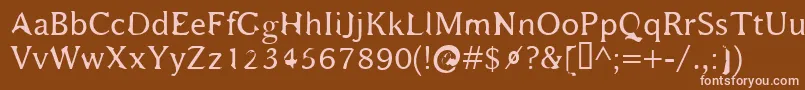 Шрифт Bajsmaskin – розовые шрифты на коричневом фоне