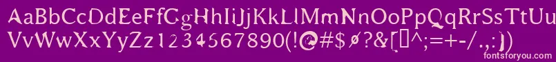 Bajsmaskin Font – Pink Fonts on Purple Background