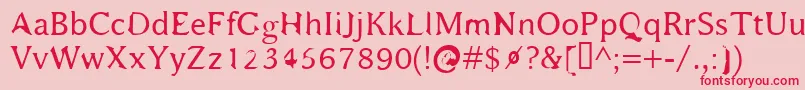 Bajsmaskin Font – Red Fonts on Pink Background