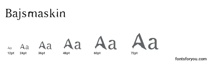 Размеры шрифта Bajsmaskin