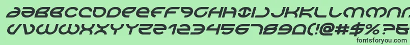 フォントAetherfoxital – 緑の背景に黒い文字