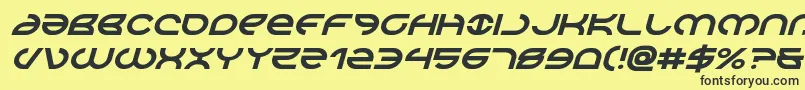 Aetherfoxital Font – Black Fonts on Yellow Background