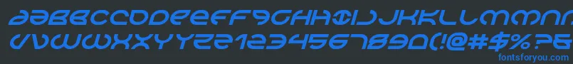 Aetherfoxital Font – Blue Fonts on Black Background