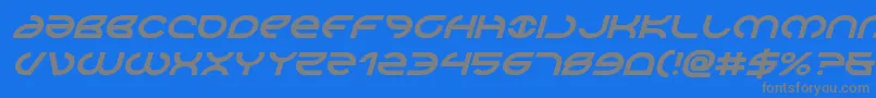 Aetherfoxital-Schriftart – Graue Schriften auf blauem Hintergrund