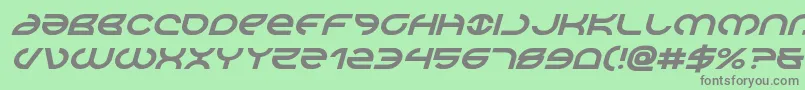 フォントAetherfoxital – 緑の背景に灰色の文字