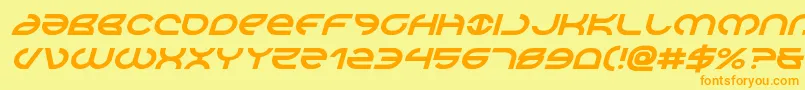 Czcionka Aetherfoxital – pomarańczowe czcionki na żółtym tle