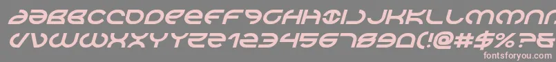 Czcionka Aetherfoxital – różowe czcionki na szarym tle