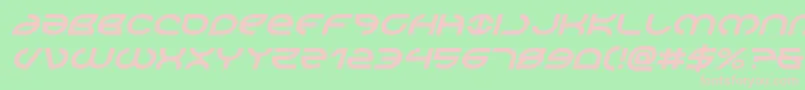 Aetherfoxital Font – Pink Fonts on Green Background